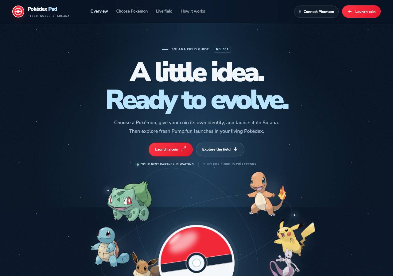 Screenshot of pokedexpad.fun taken by the zone census on 2026-10-20