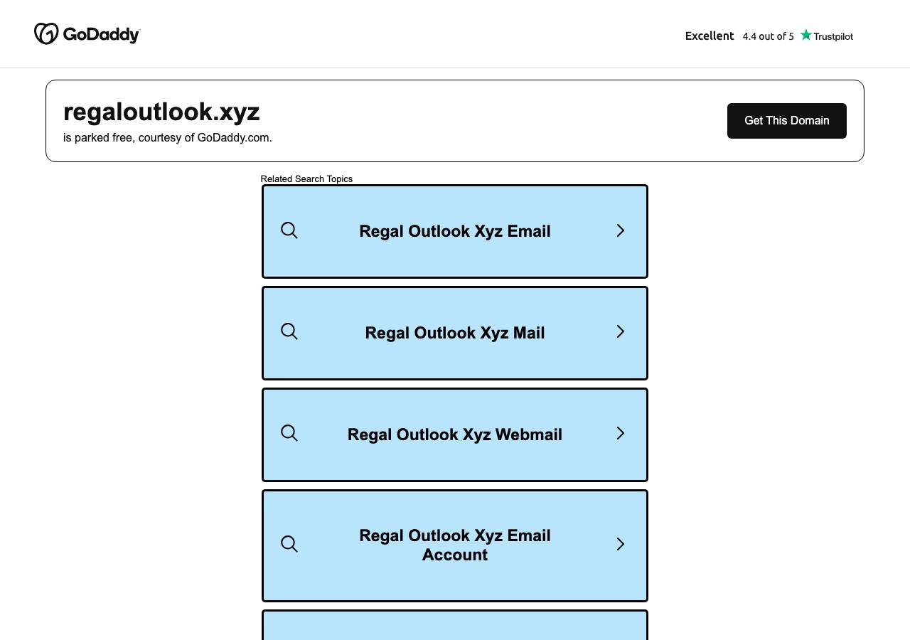 Screenshot of regaloutlook.xyz taken by the zone census on 2026-10-20