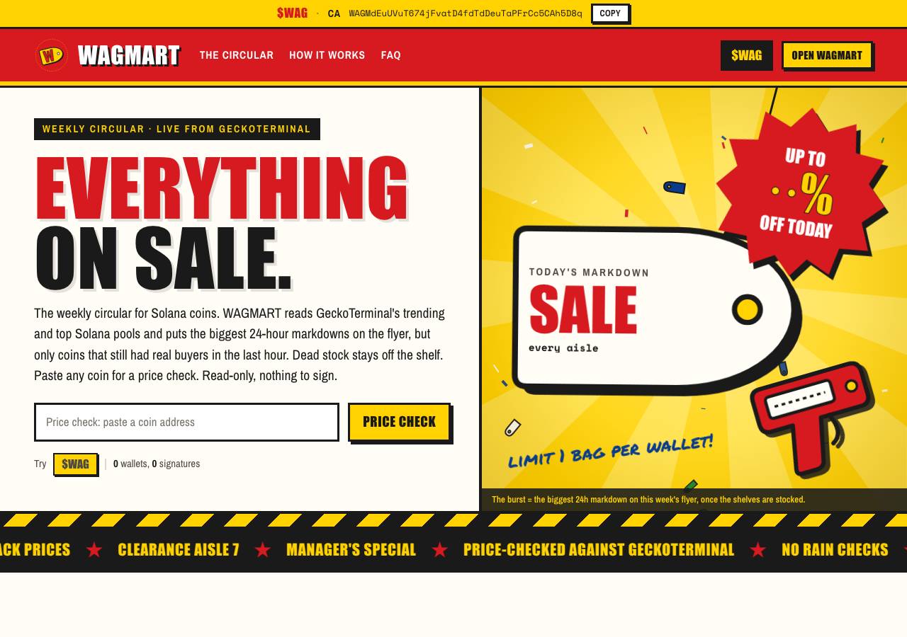 Screenshot of wagmart.shop taken by the zone census on 2026-10-20