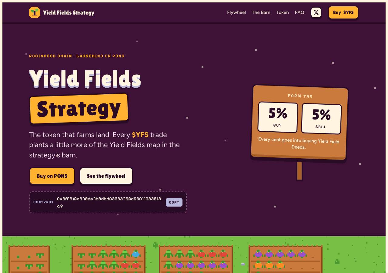 Screenshot of yieldfieldstrategy.xyz taken by the zone census on 2026-10-20