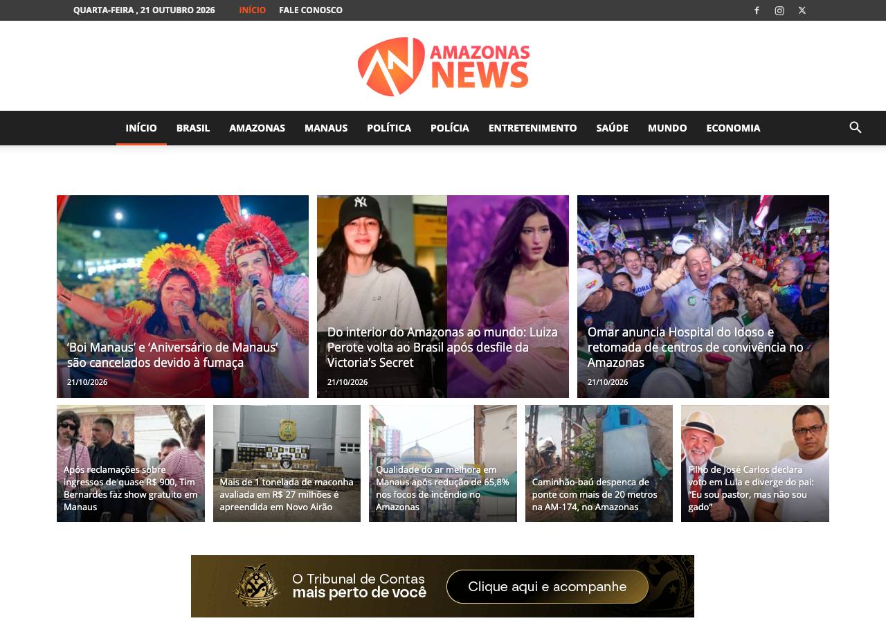Screenshot of amazonas.news taken by the zone census on 2026-10-21