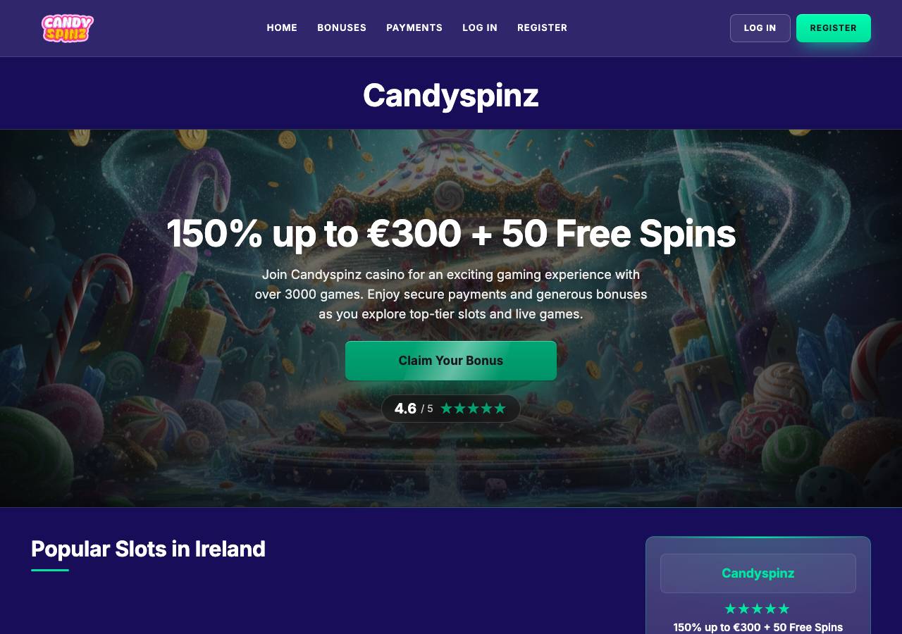 Screenshot of candyspinz.icu taken by the zone census on 2026-10-21