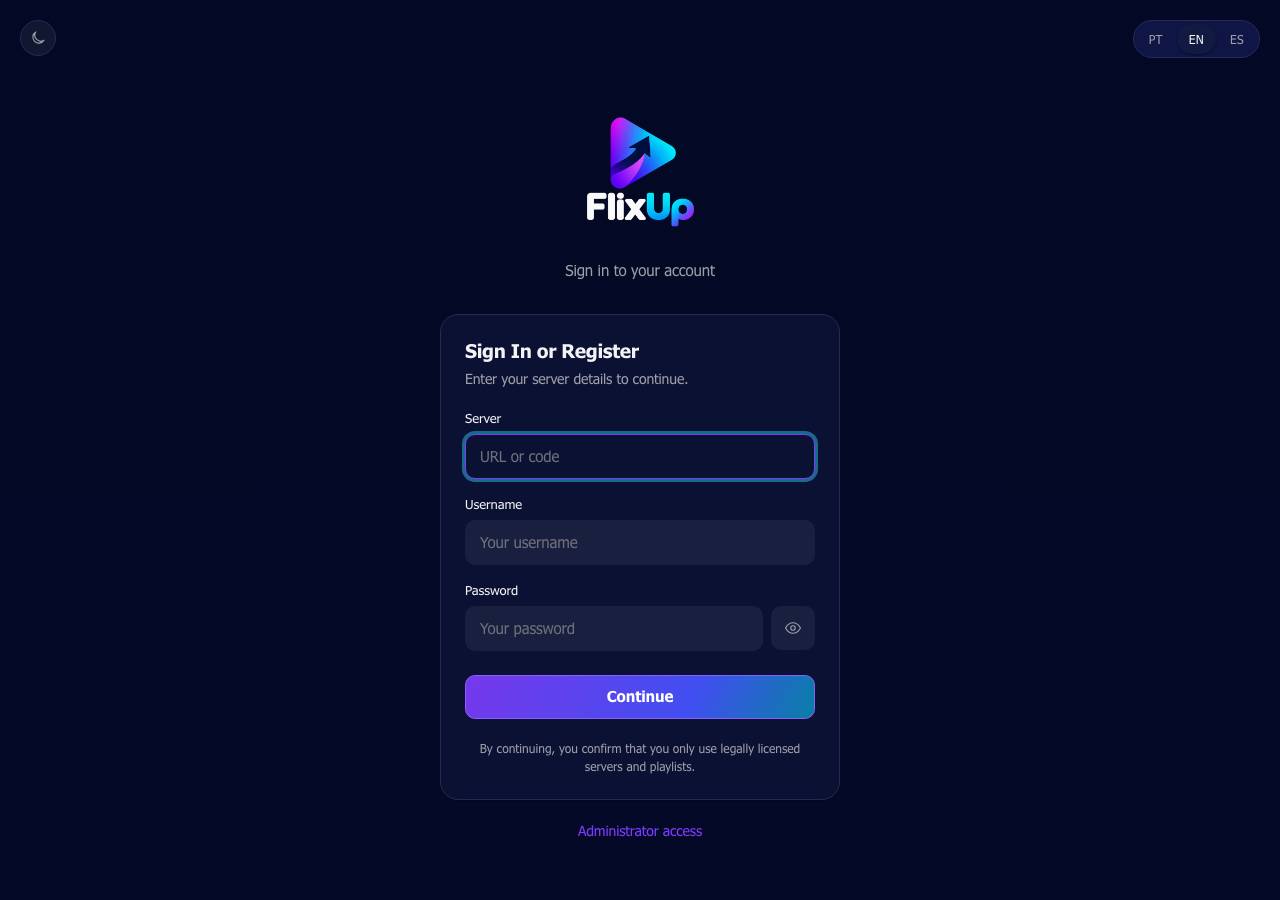 Screenshot of flixup.icu taken by the zone census on 2026-10-21