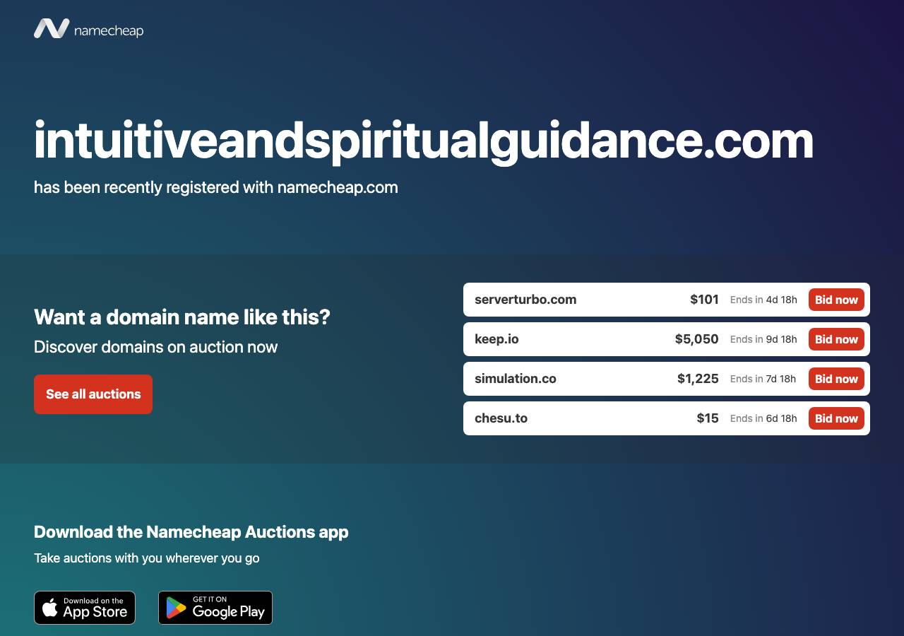 Screenshot of intuitiveandspiritualguidance.com taken by the zone census on 2026-10-21