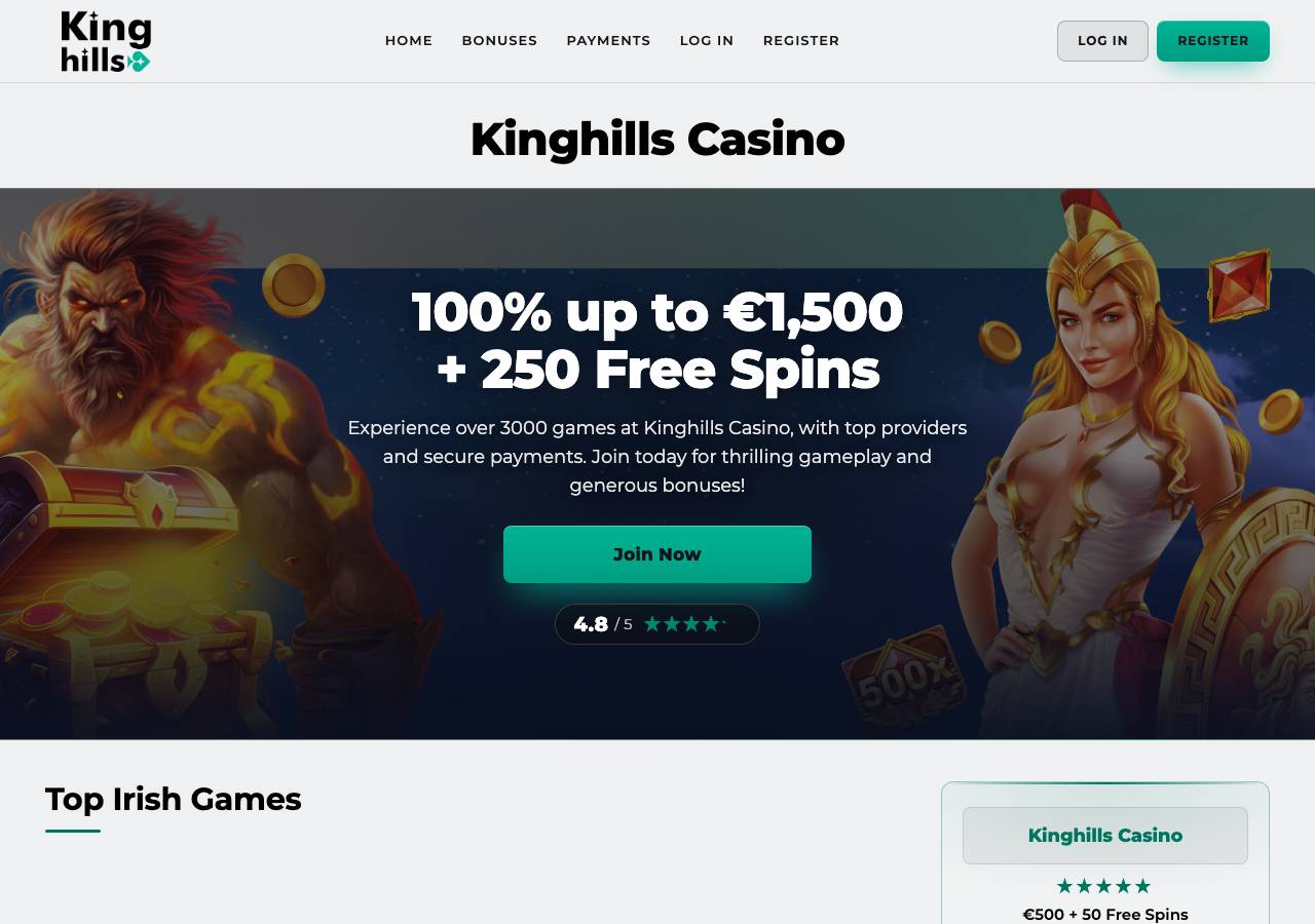 Screenshot of kinghillscasino.tech taken by the zone census on 2026-10-21