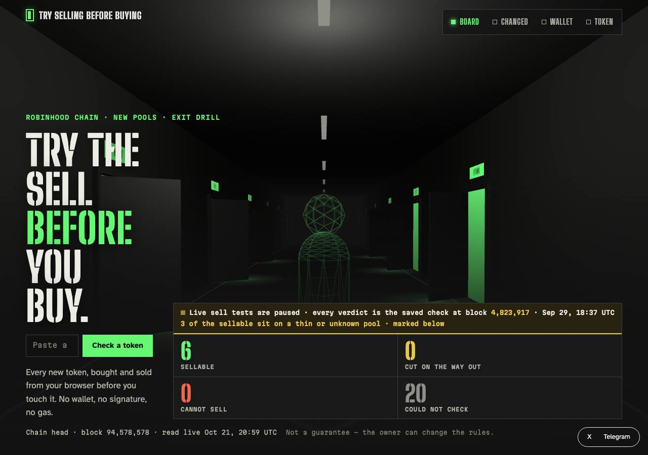 Screenshot of trysellfirst.xyz taken by the zone census on 2026-10-21