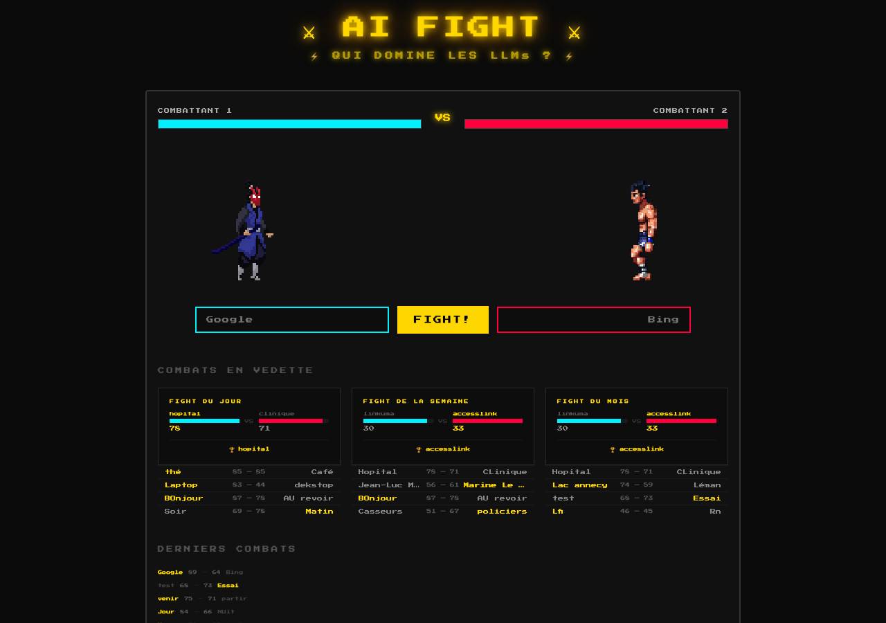 Screenshot of aifight.fun taken by the zone census on 2026-10-22