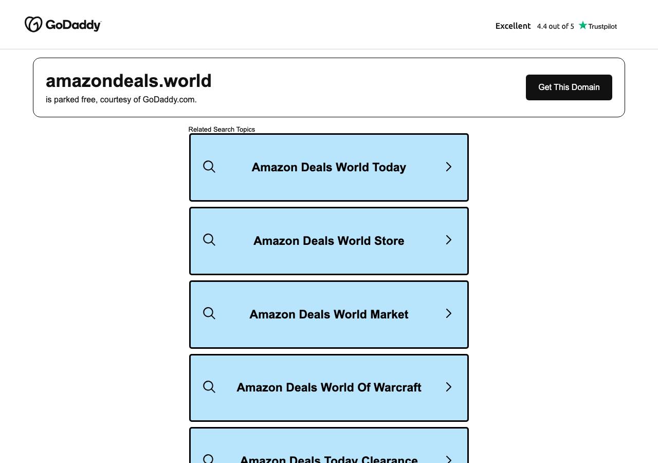 Screenshot of amazondeals.world taken by the zone census on 2026-10-22