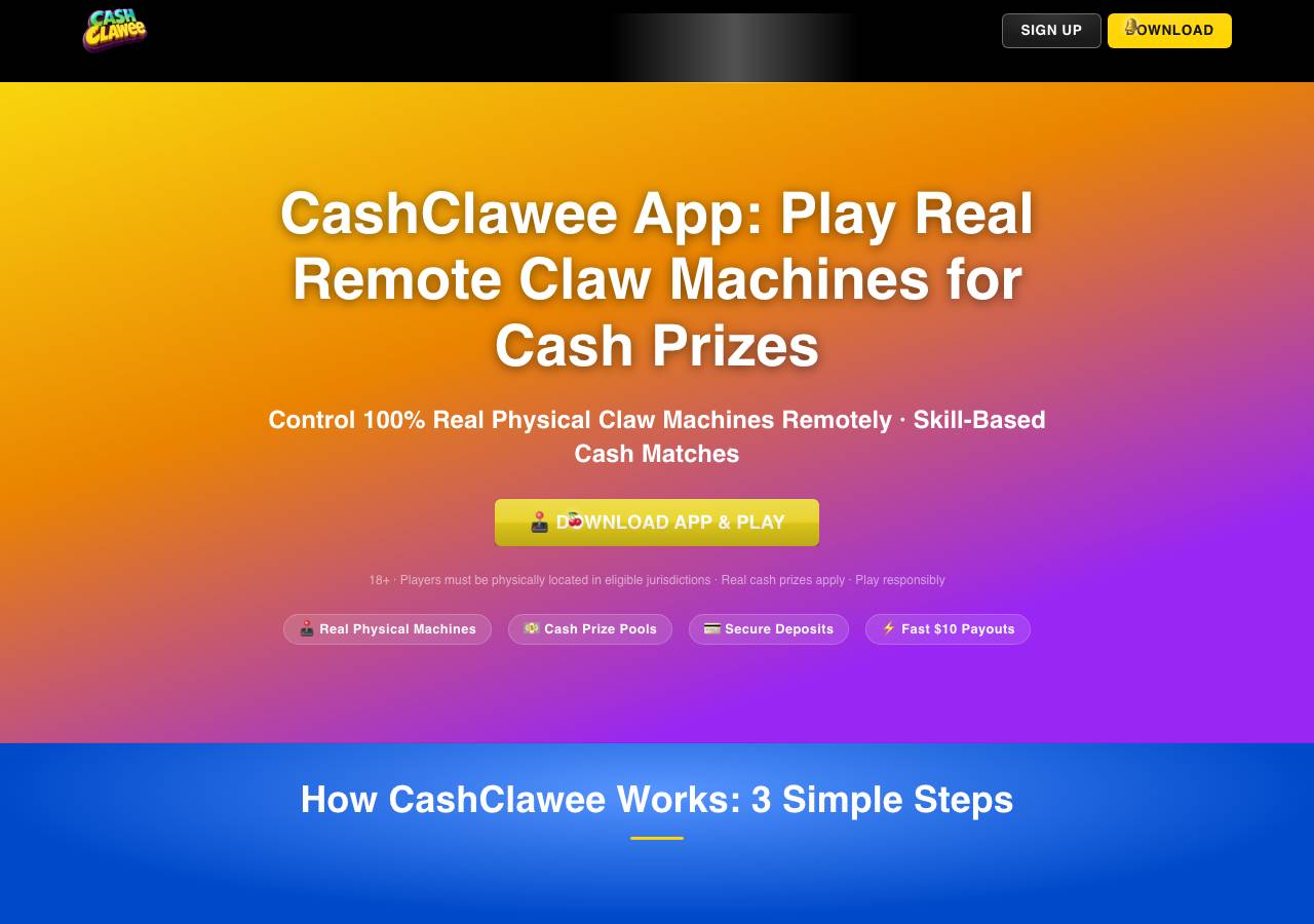 Screenshot of cashclawee.app taken by the zone census on 2026-10-22