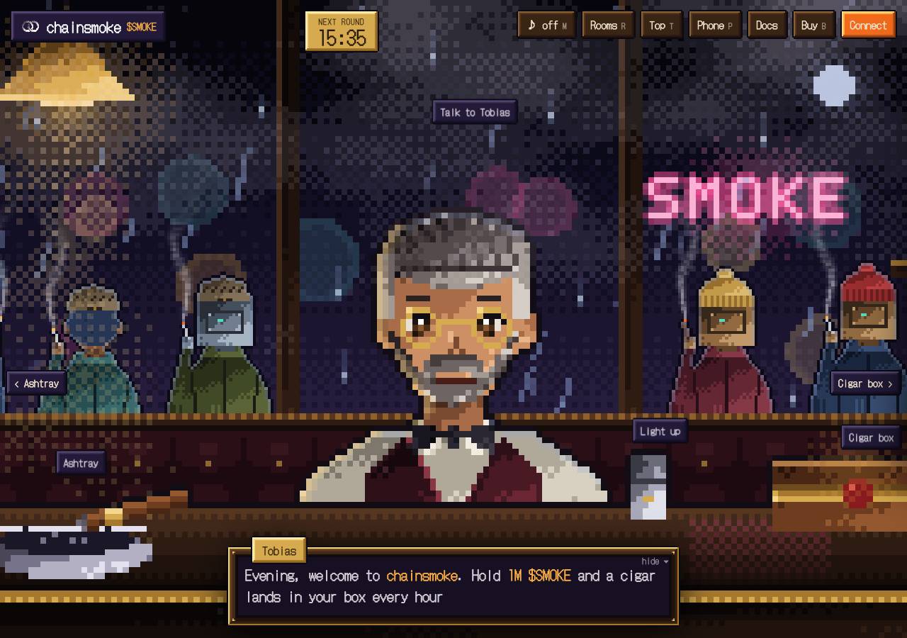 Screenshot of chainsmoke.fun taken by the zone census on 2026-10-22