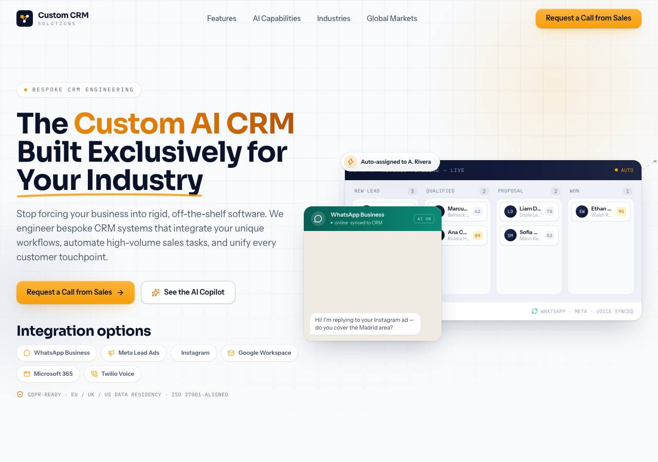 Screenshot of customcrmsolutions.tech taken by the zone census on 2026-10-22