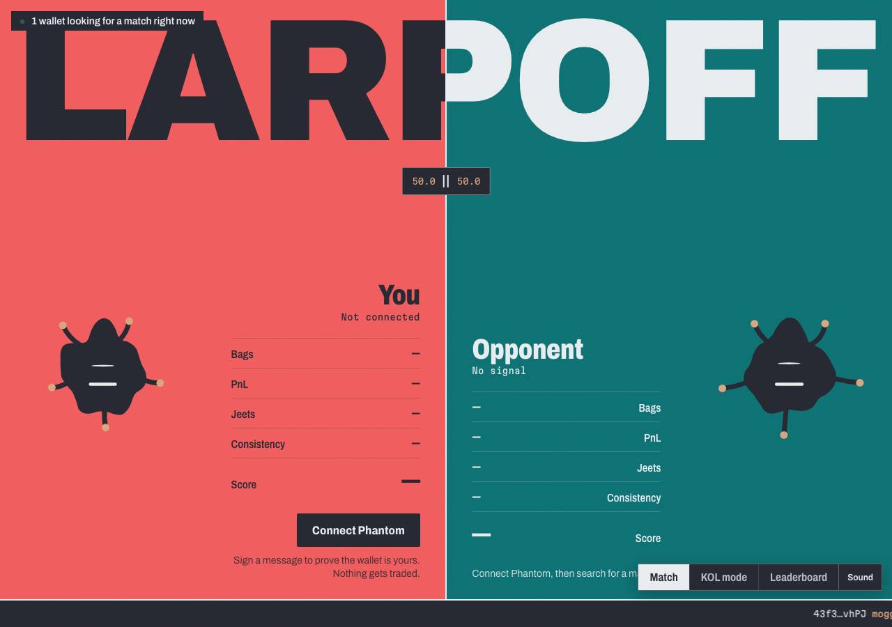 Screenshot of larpoff.lol taken by the zone census on 2026-10-22
