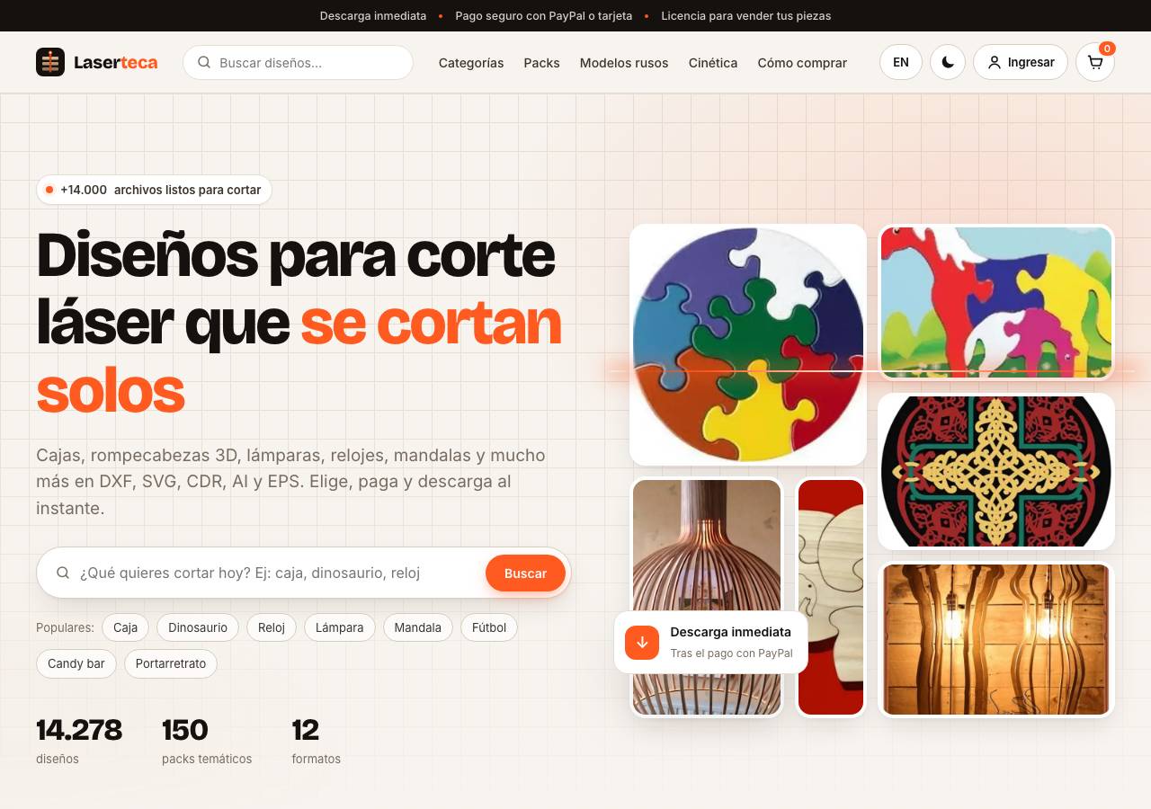 Screenshot of laserteca.com taken by the zone census on 2026-10-22