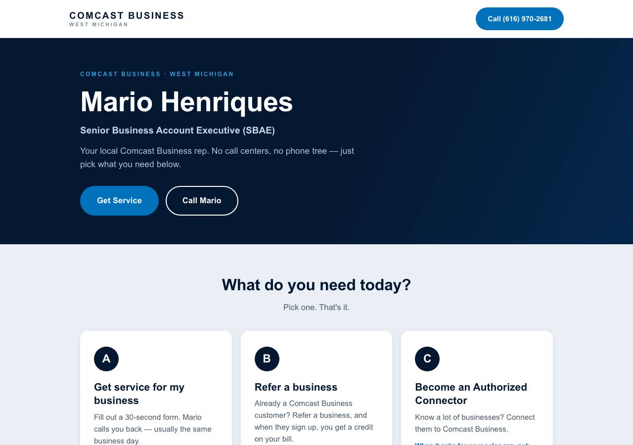Screenshot of mariofromcomcast.com taken by the zone census on 2026-10-22