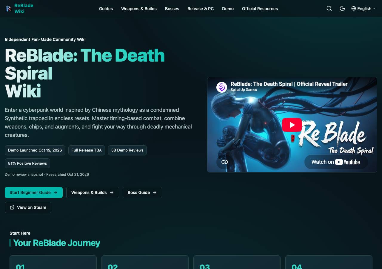 Screenshot of reblade.sbs taken by the zone census on 2026-10-22