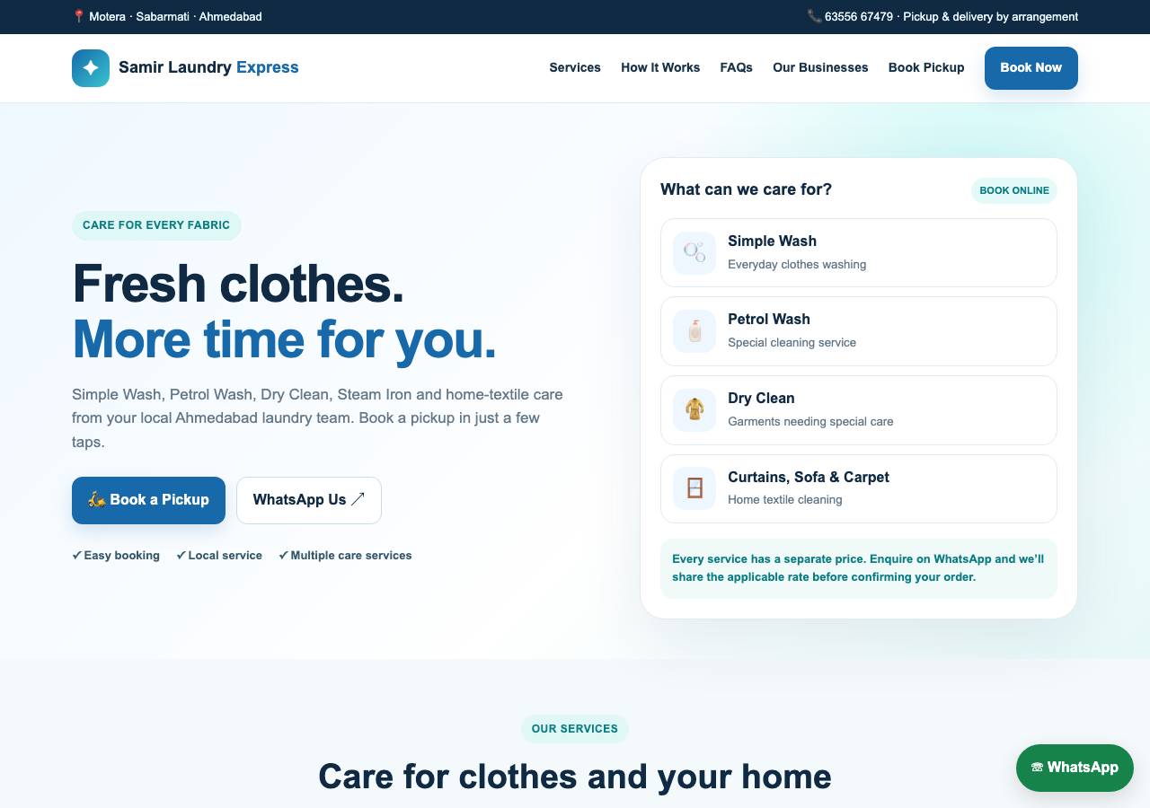 Screenshot of samirlaundry.xyz taken by the zone census on 2026-10-22