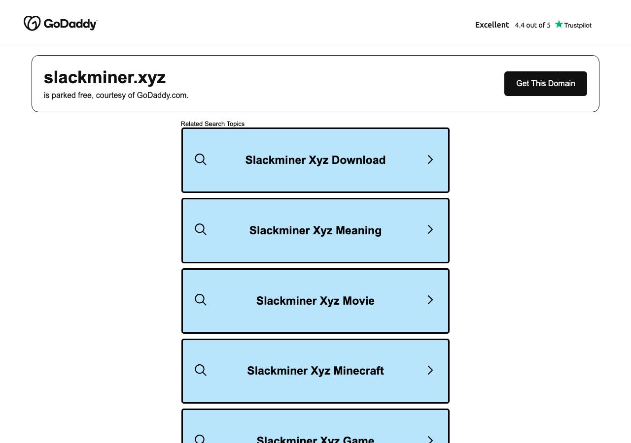 Screenshot of slackminer.xyz taken by the zone census on 2026-10-22