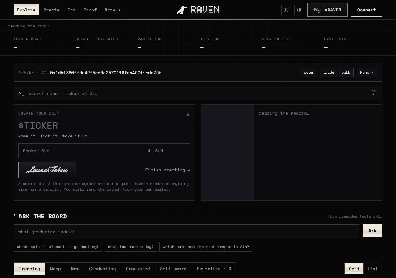 Screenshot of tryraven.xyz taken by the zone census on 2026-10-22