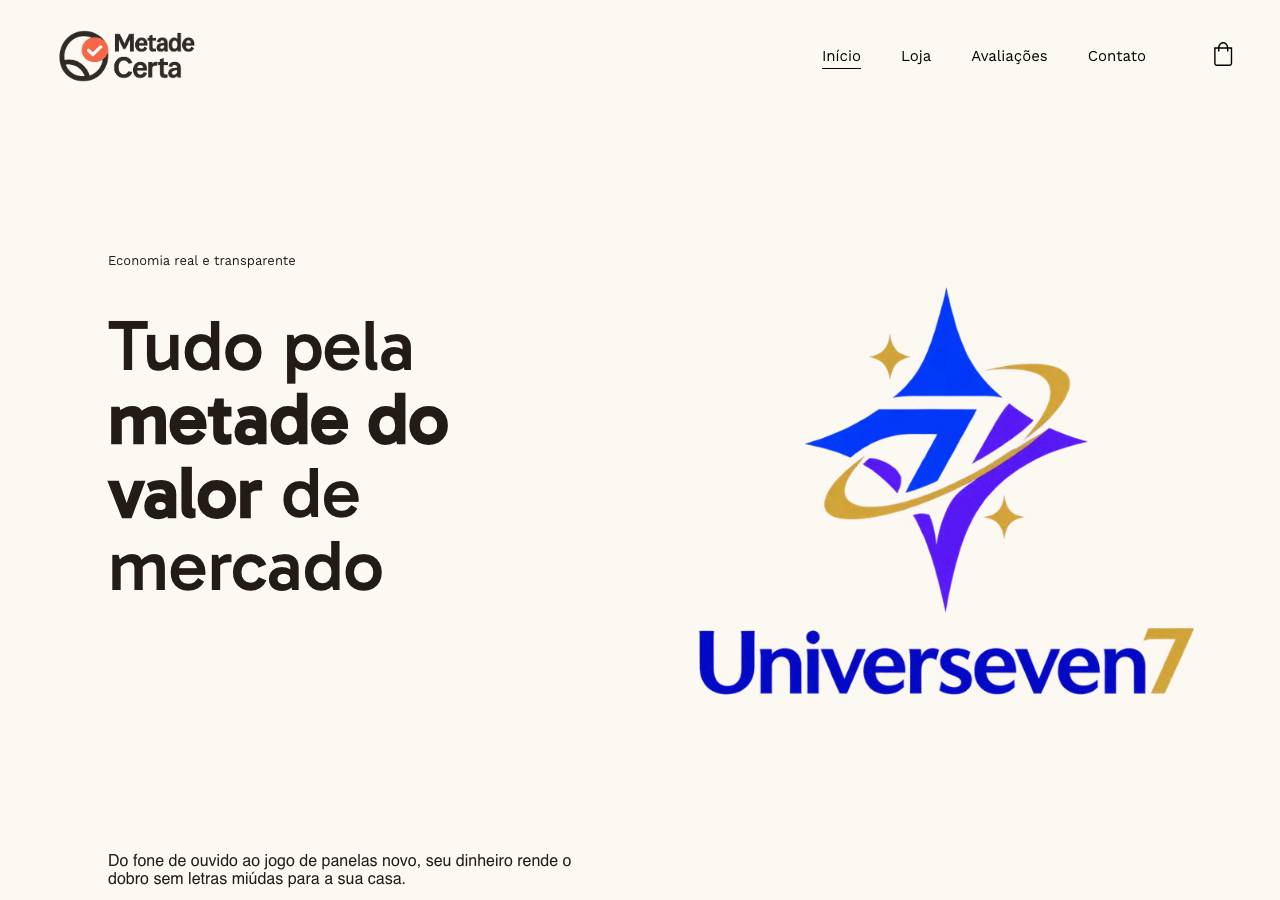 Screenshot of universeven7outlook.org taken by the zone census on 2026-10-22