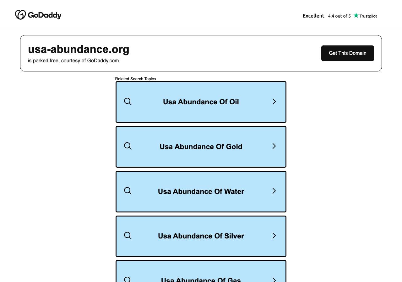 Screenshot of usa-abundance.org taken by the zone census on 2026-10-22