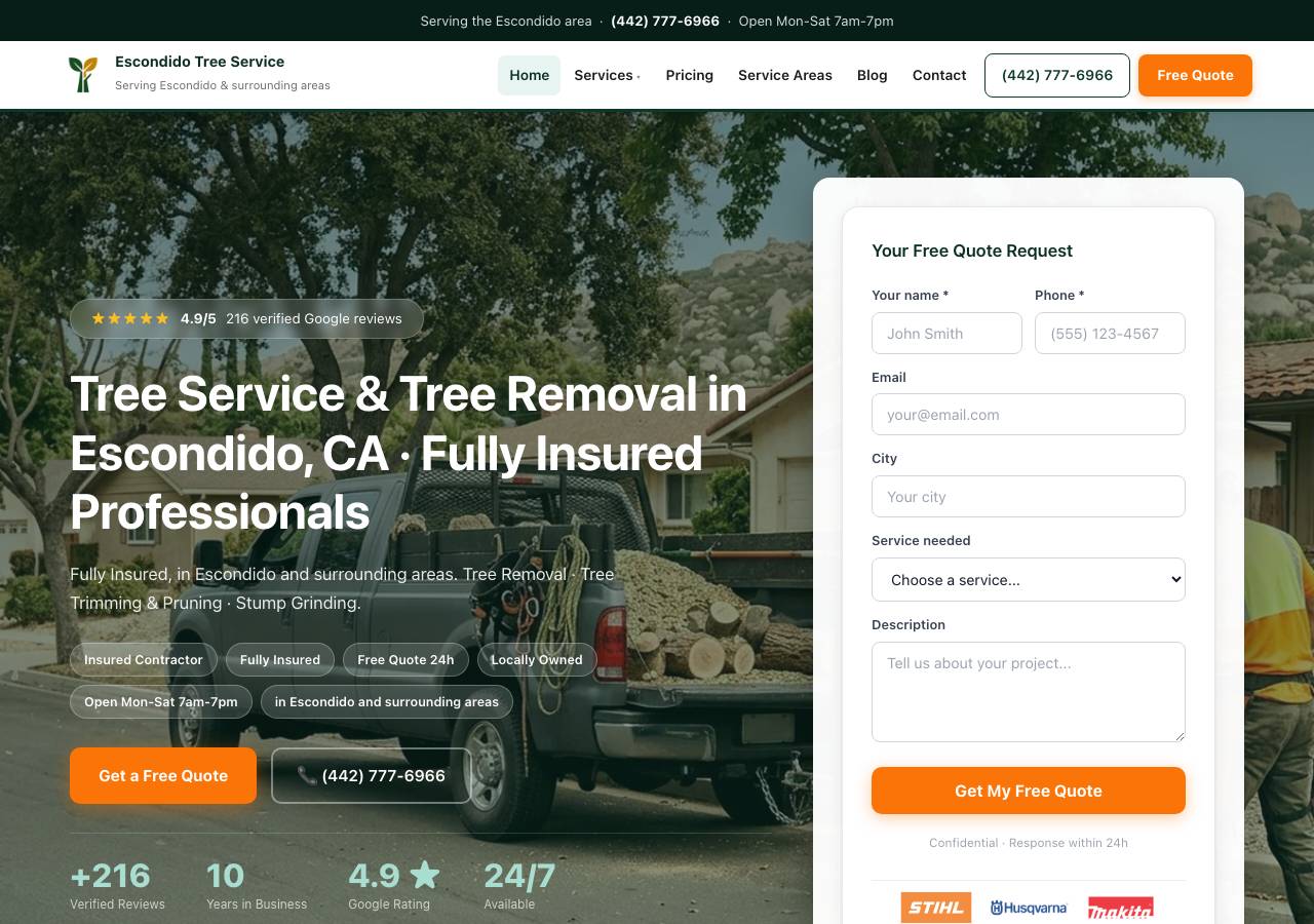 Screenshot of escondido-tree-service.com taken by the zone census on 2026-10-23