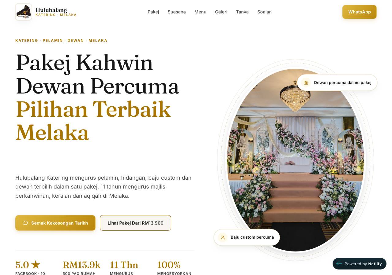 Screenshot of hulubalangwedding.shop taken by the zone census on 2026-10-23