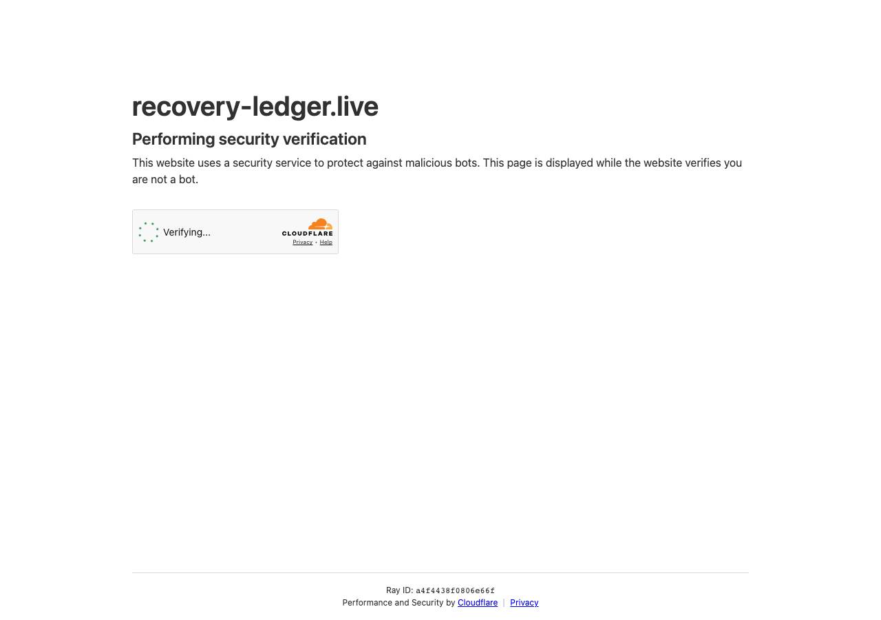Screenshot of recovery-ledger.live taken by the zone census on 2026-10-23