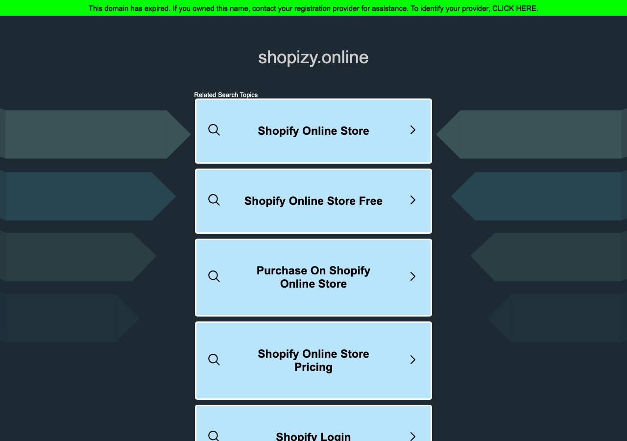 Screenshot of shopizy.online taken by the zone census on 2026-10-23