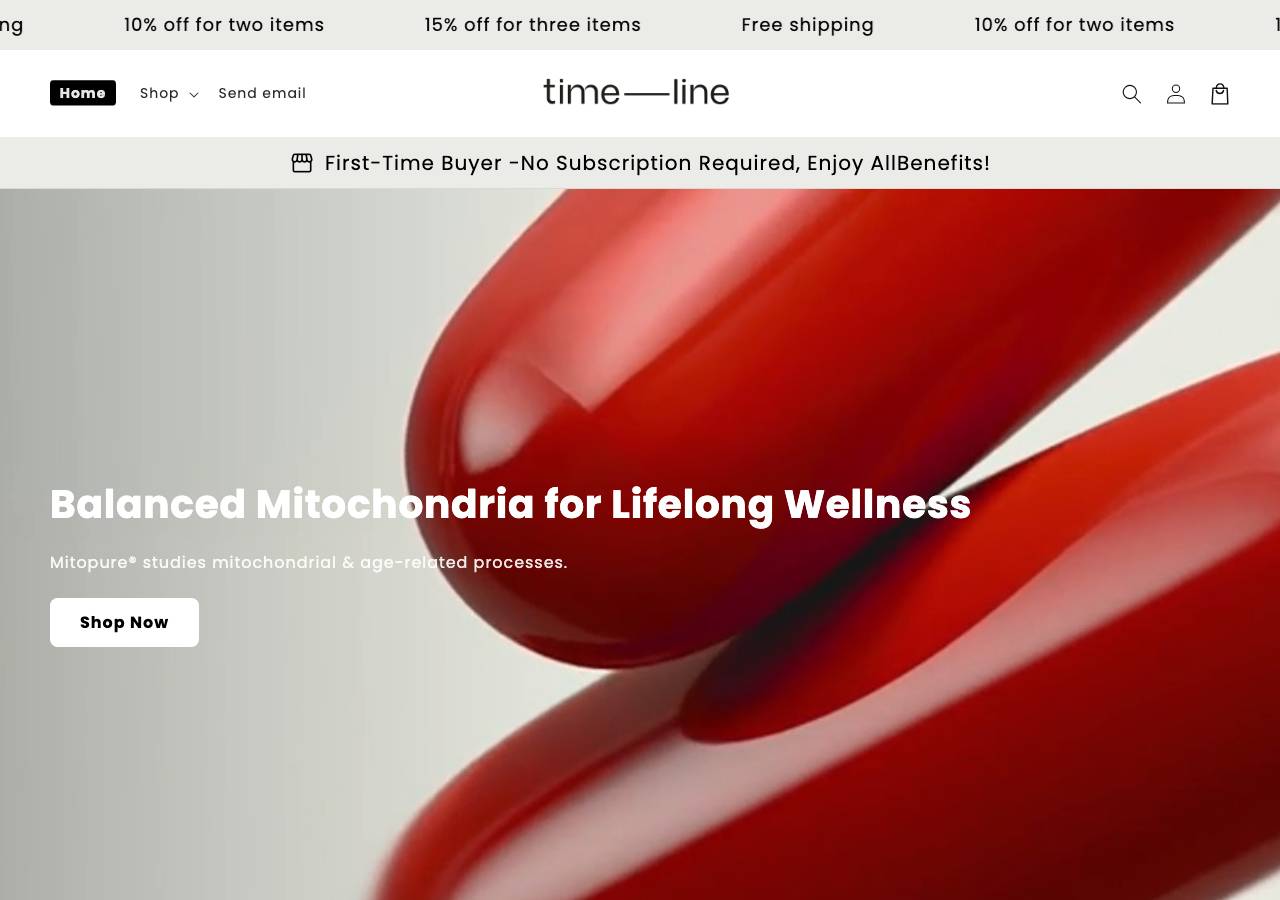 Screenshot of time-linee.one taken by the zone census on 2026-10-23