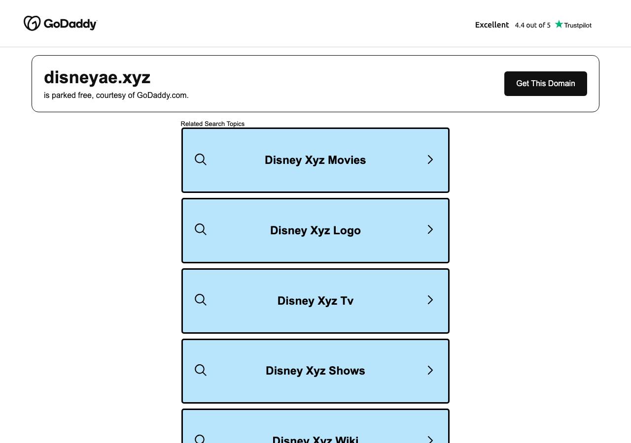 Screenshot of disneyae.xyz taken by the zone census on 2026-10-24