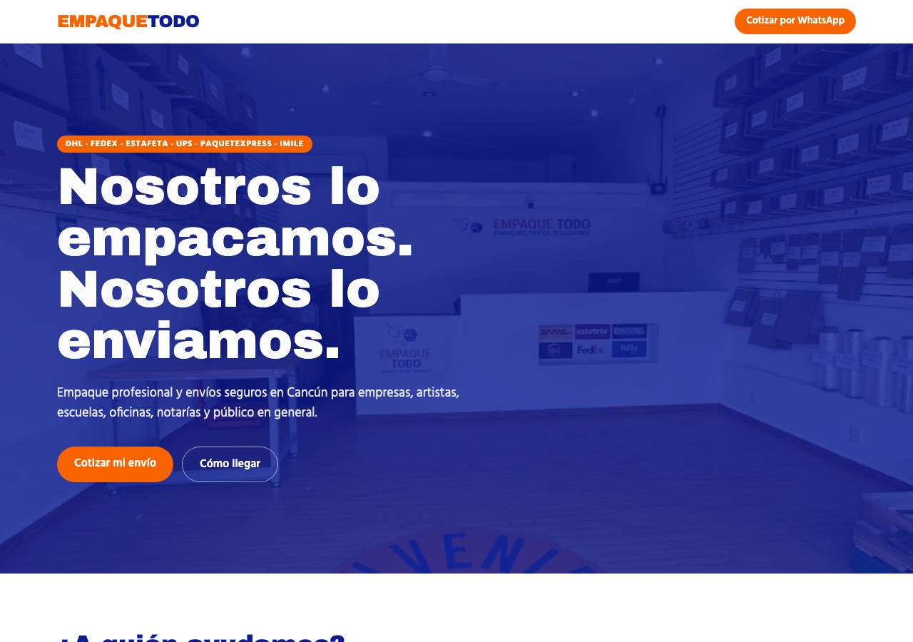 Screenshot of empaquetodo.site taken by the zone census on 2026-10-24