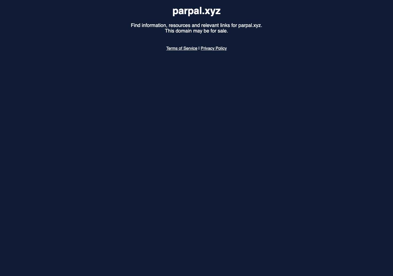 Screenshot of parpal.xyz taken by the zone census on 2026-10-24