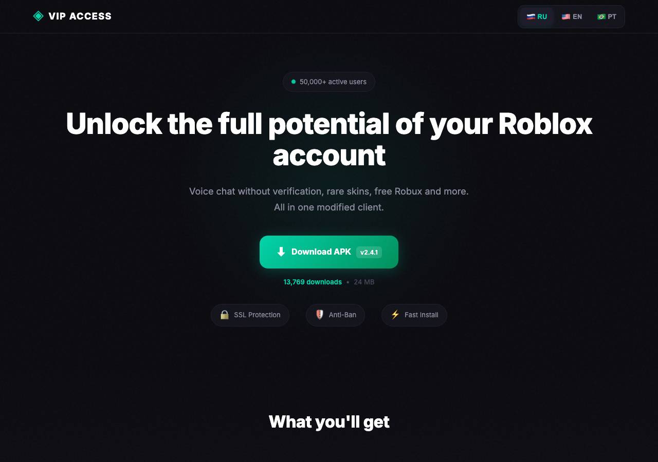 Screenshot of roblux.top taken by the zone census on 2026-10-24