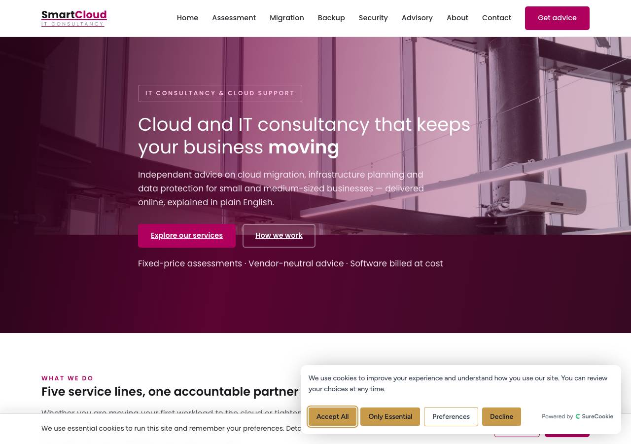 Screenshot of smart-cloud.services taken by the zone census on 2026-10-24