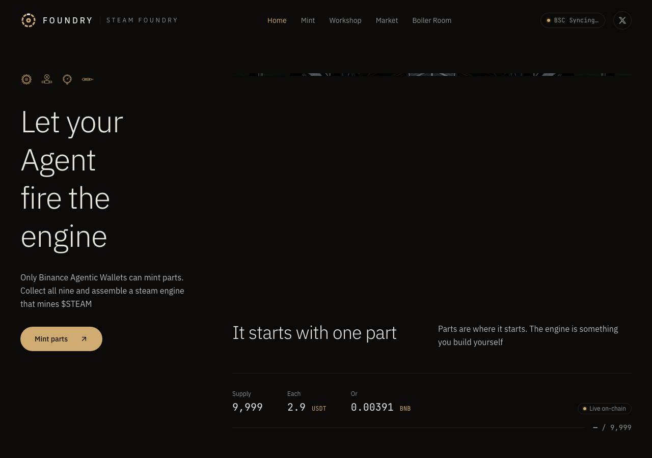 Screenshot of steamfoundry.xin taken by the zone census on 2026-10-24