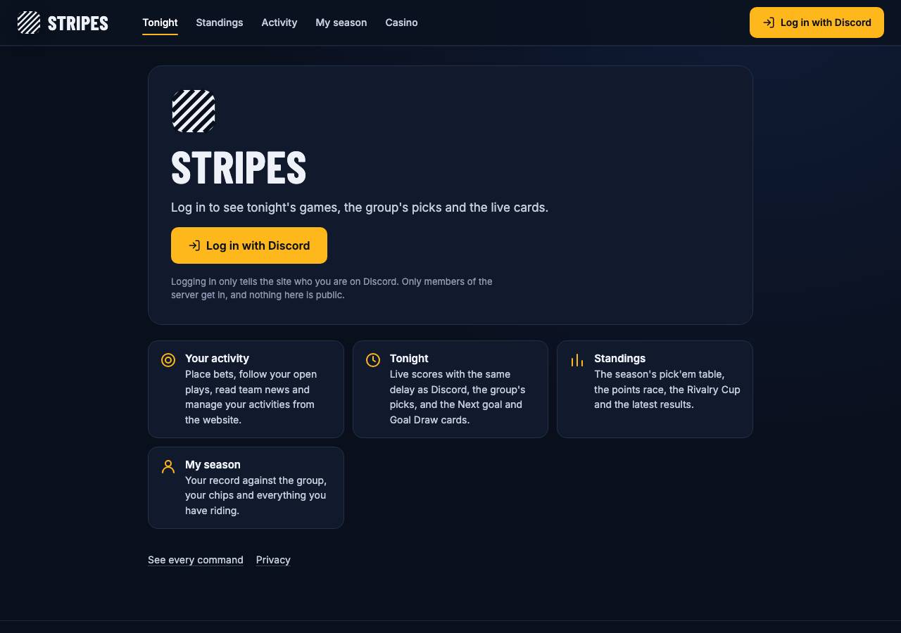 Screenshot of stripesbot.lol taken by the zone census on 2026-10-24