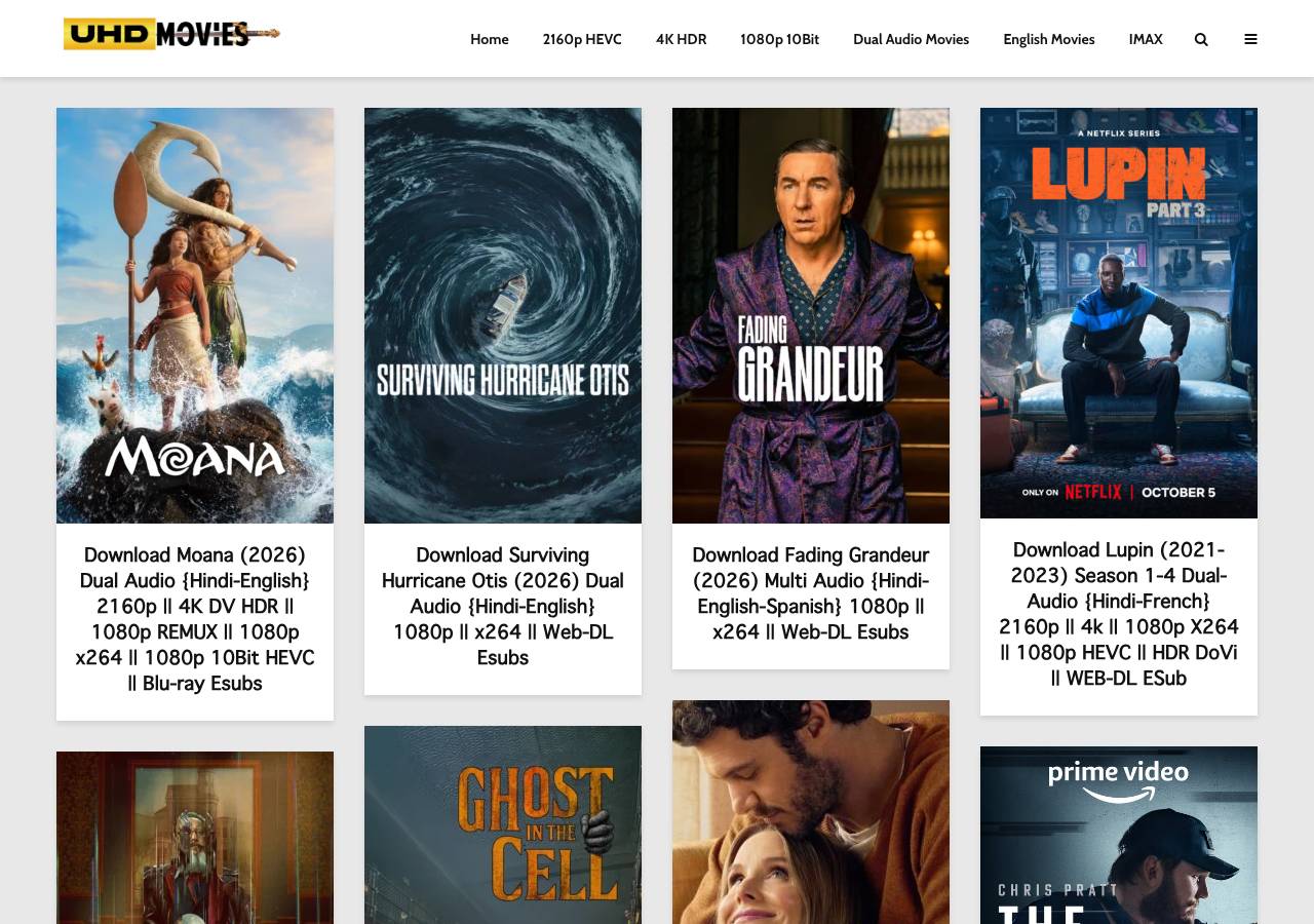 Screenshot of uhdmovies.beauty taken by the zone census on 2026-10-24