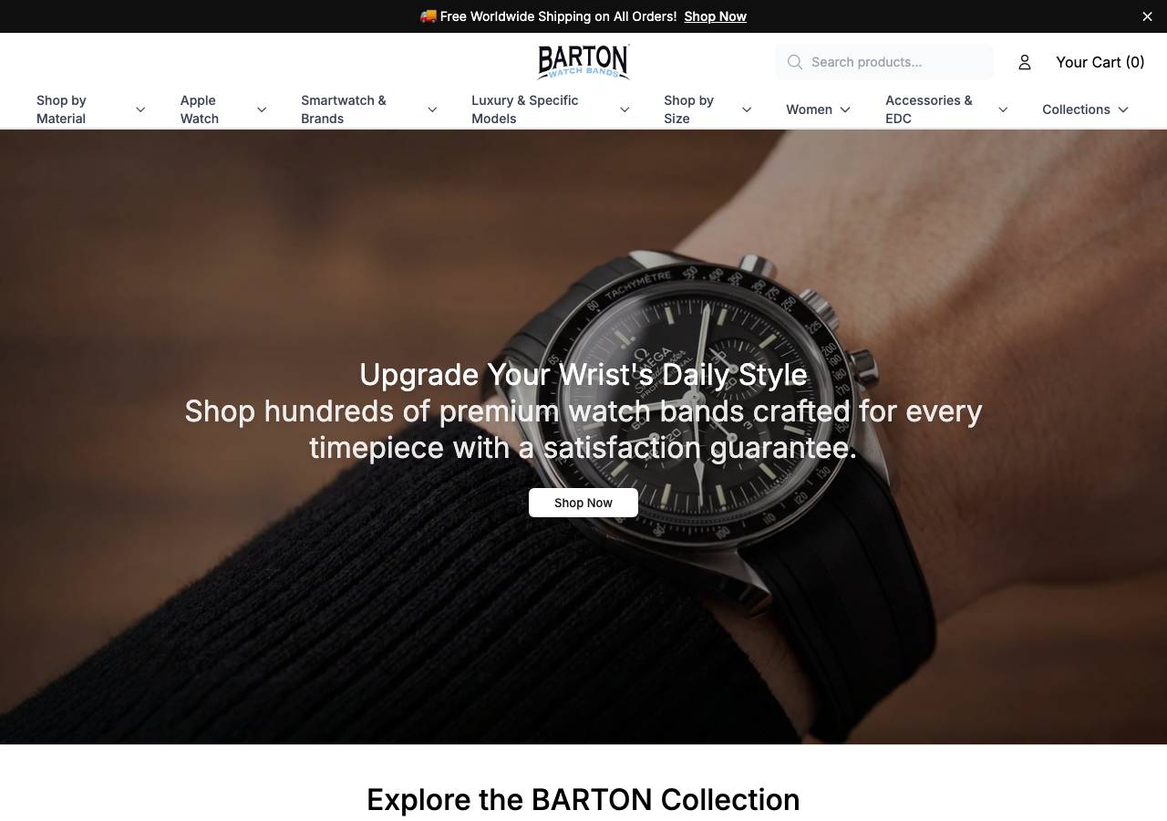 Screenshot of bartonwatchbandsjewelry.shop taken by the zone census on 2026-10-25