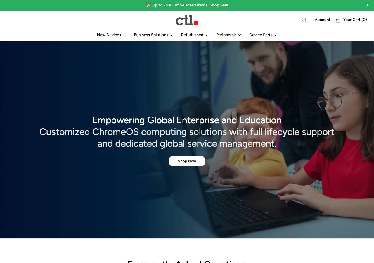 Screenshot of ctlelectronics.shop taken by the zone census on 2026-10-25