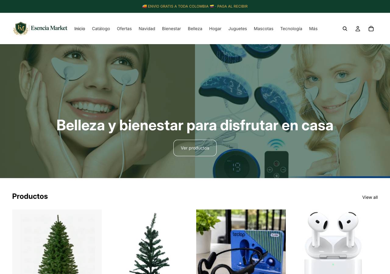 Screenshot of esenciamarket.store taken by the zone census on 2026-10-25