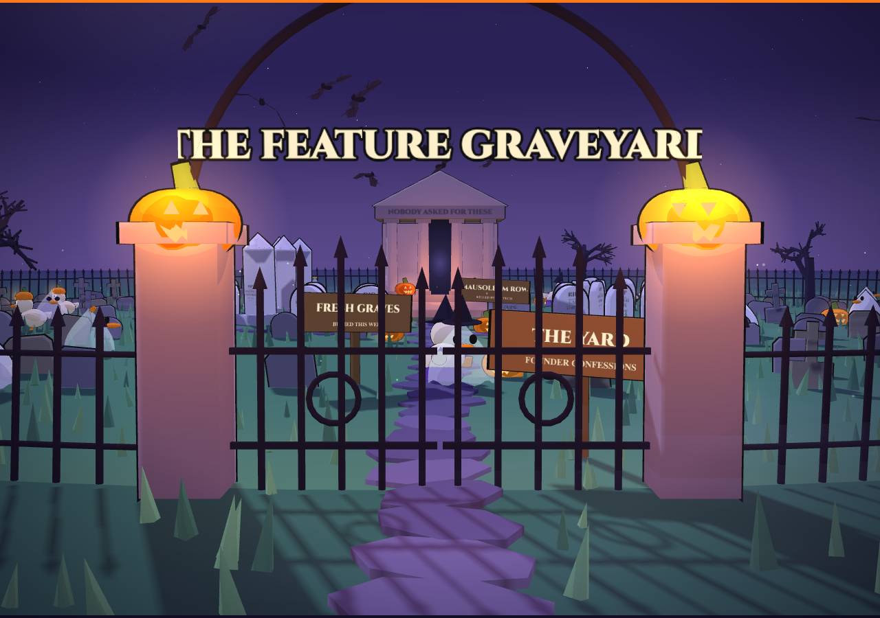 Screenshot of featuregraveyard.lol taken by the zone census on 2026-10-25