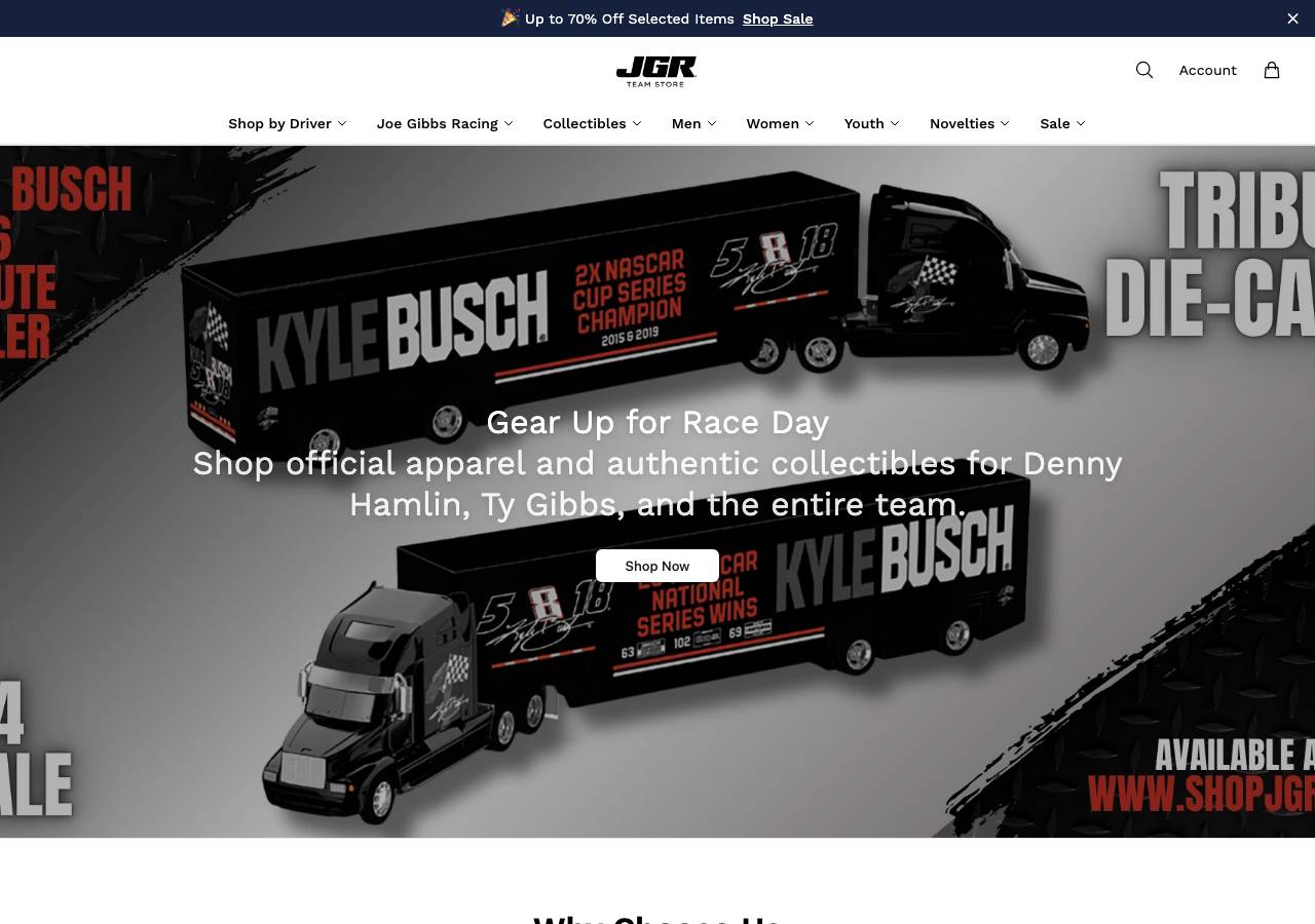 Screenshot of joegibbsracingclub.shop taken by the zone census on 2026-10-25