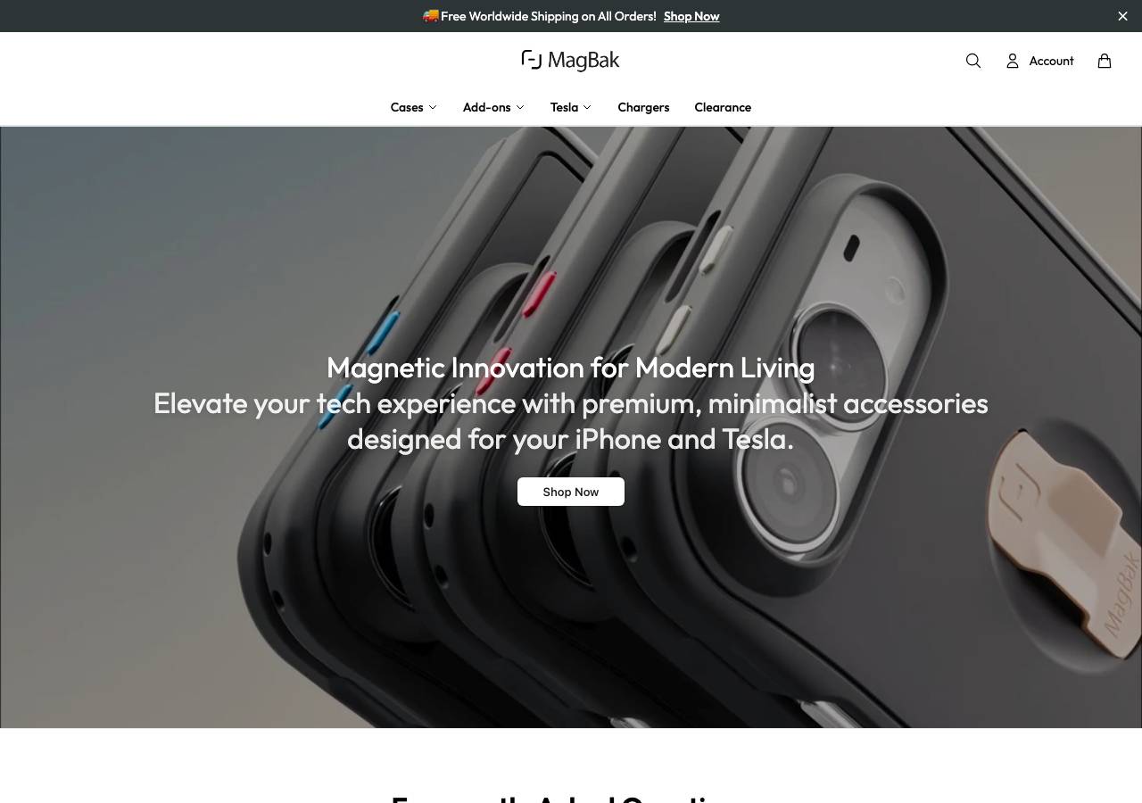 Screenshot of magbakelectronics.shop taken by the zone census on 2026-10-25