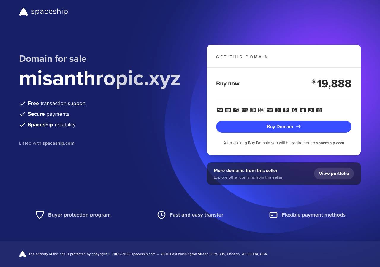 Screenshot of misanthropic.xyz taken by the zone census on 2026-10-25