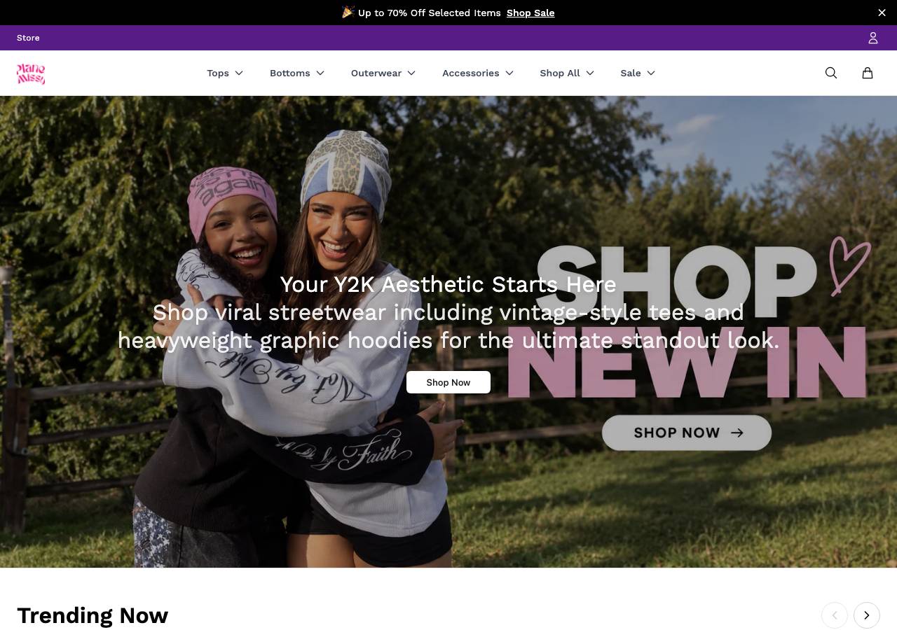 Screenshot of planetmissyapparel.shop taken by the zone census on 2026-10-25