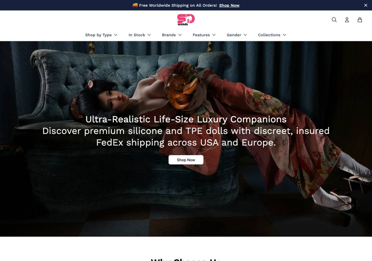 Screenshot of sexdollsadulttoys.shop taken by the zone census on 2026-10-25