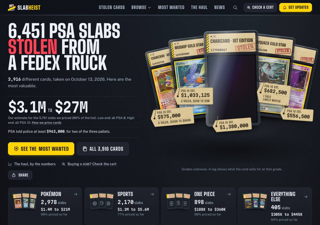 Screenshot of slabheist.com taken by the zone census on 2026-10-25