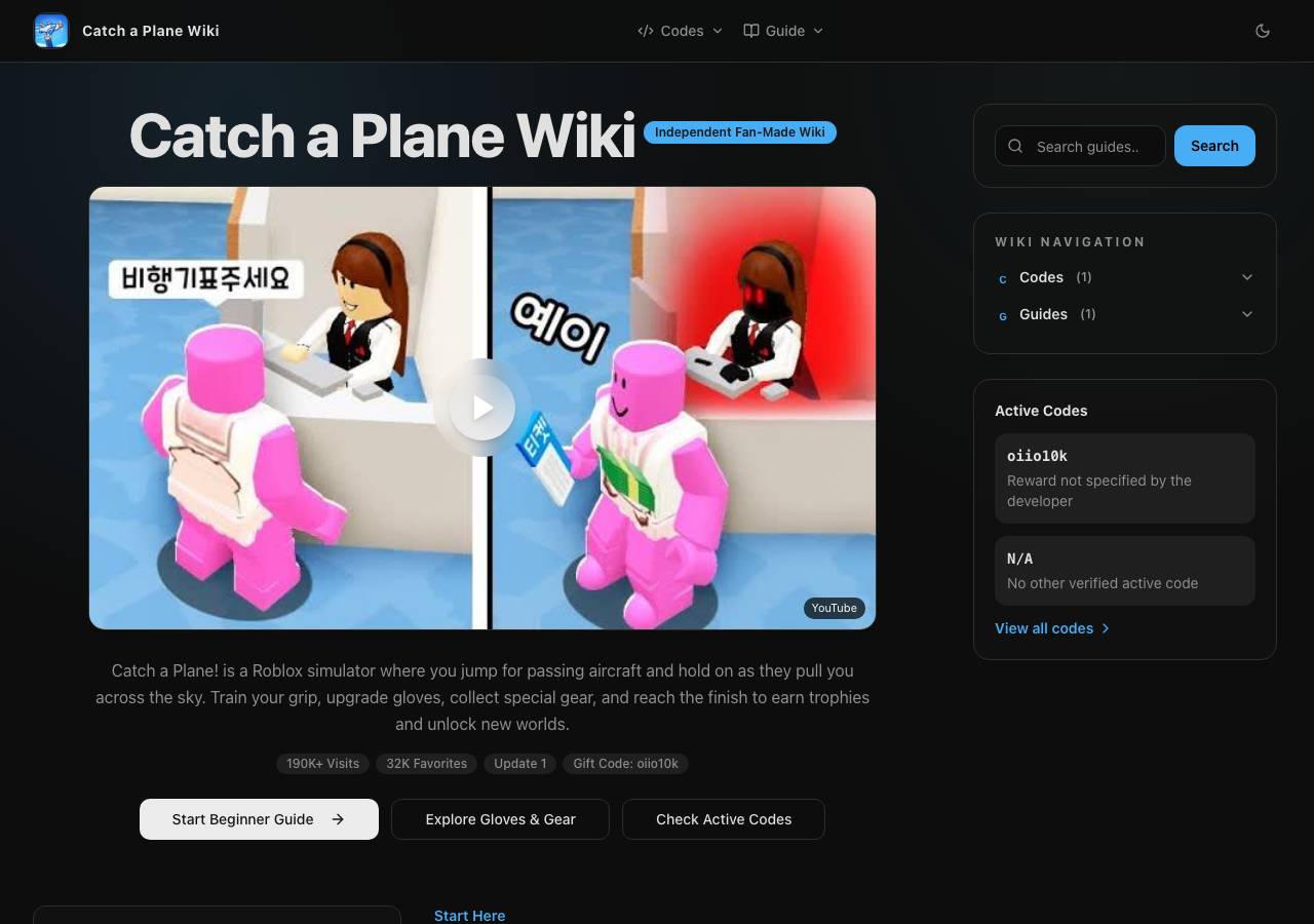 Screenshot of catch-a-plane-wiki.wiki taken by the zone census on 2026-10-26