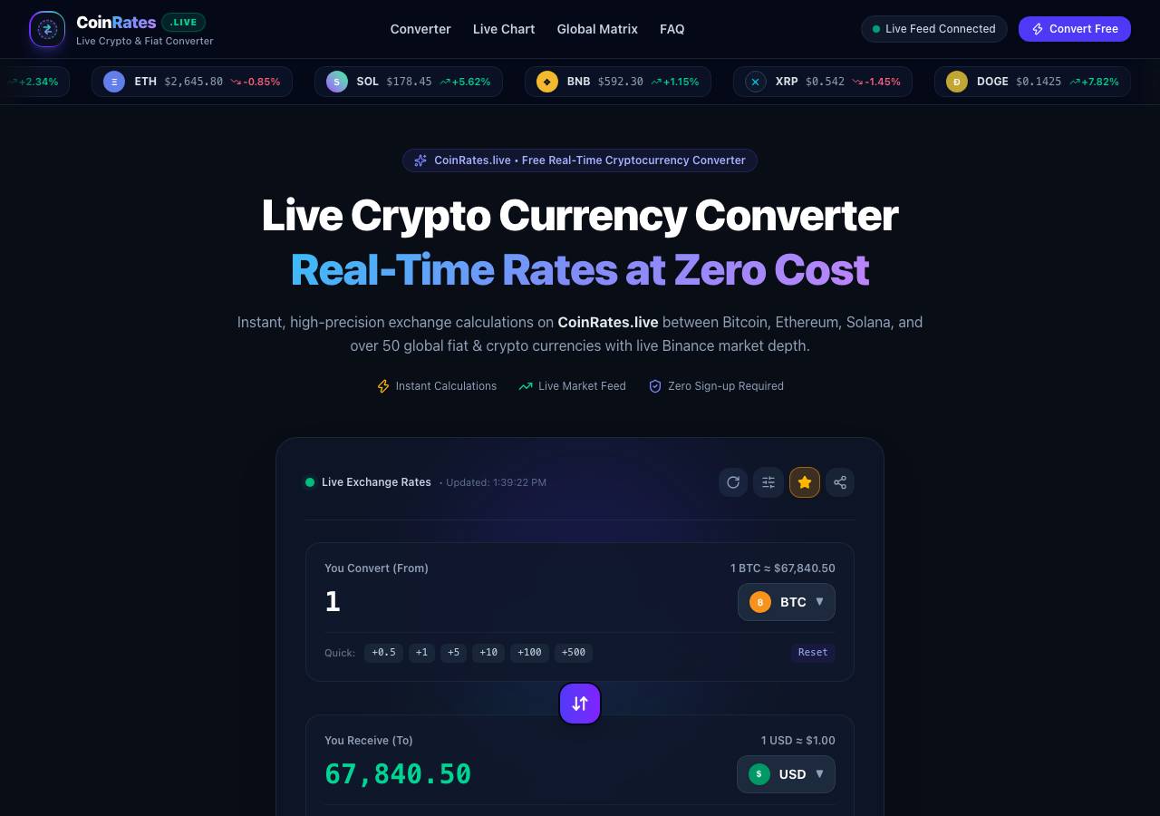 Screenshot of coinrates.live taken by the zone census on 2026-10-26