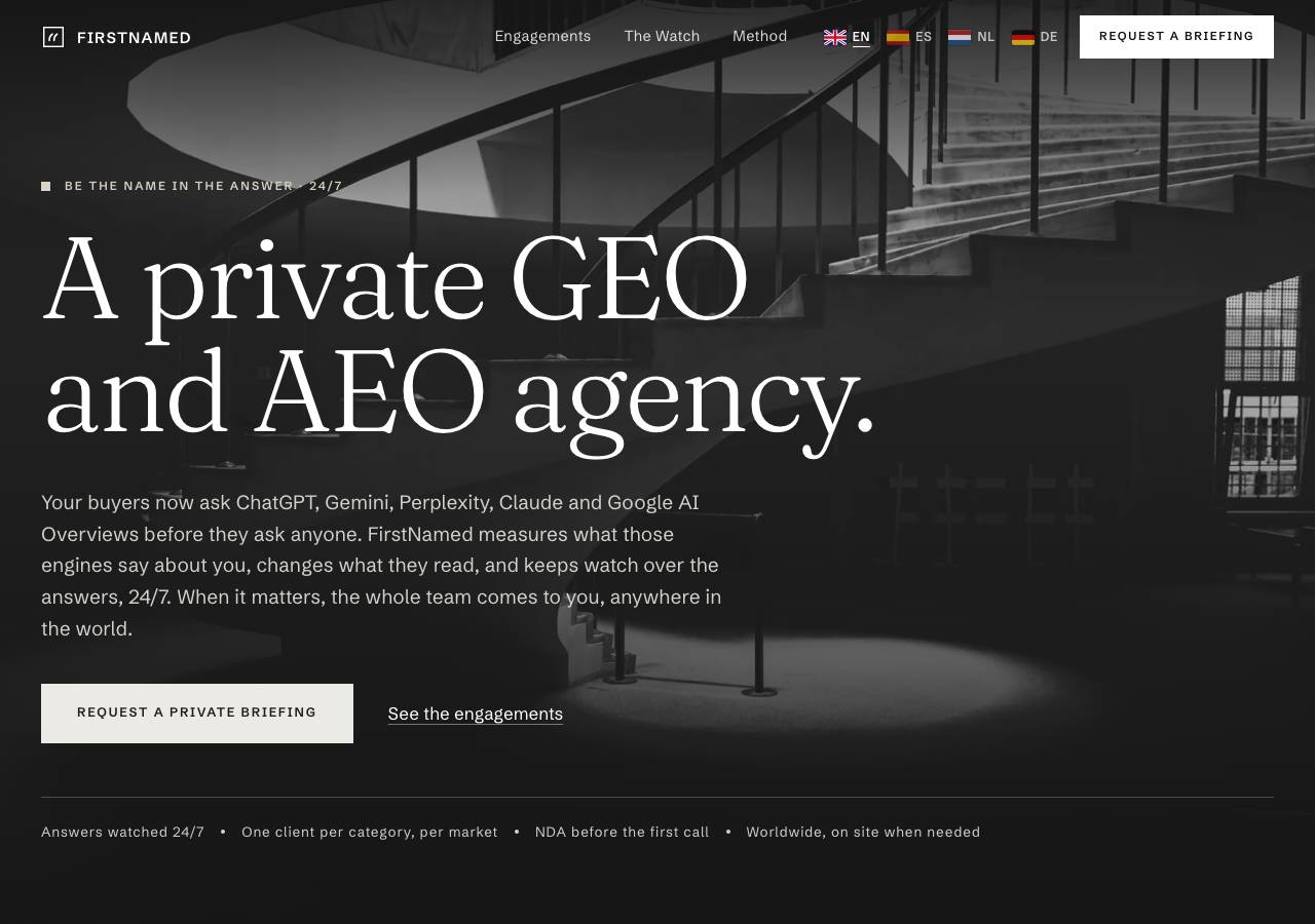 Screenshot of firstnamed.xyz taken by the zone census on 2026-10-26